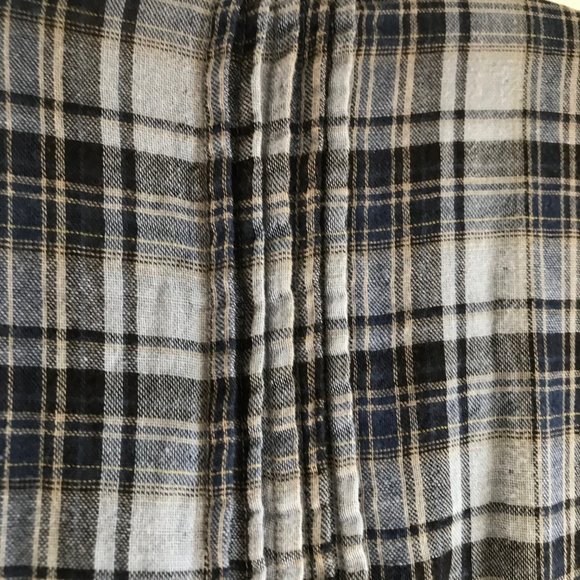 CP Shades Regina Blue Plaid Double-layered Cloth Tunic Dress Top X Small - Picture 6 of 7